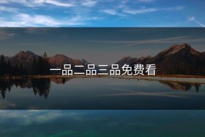 一品二品三品免费看