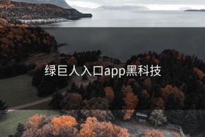 绿巨人入口app黑科技